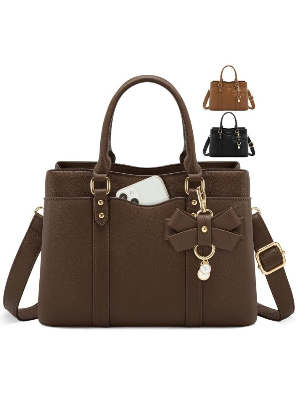 Stylish PU Leather Satchel Handbag for Women | Trendy Purses & Handbags